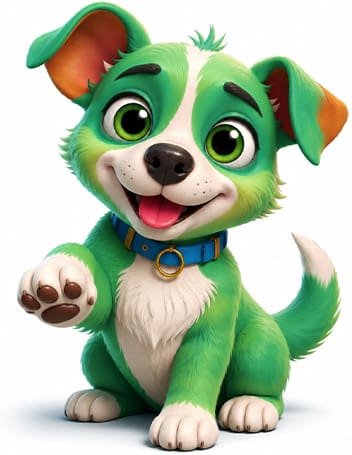 Cora giving a paw